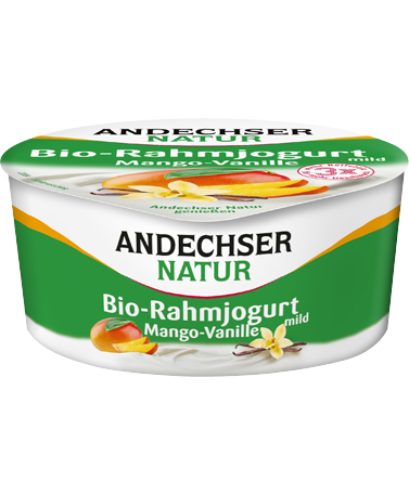 Andechser Yaourt crème mangue-vanille bio 150g